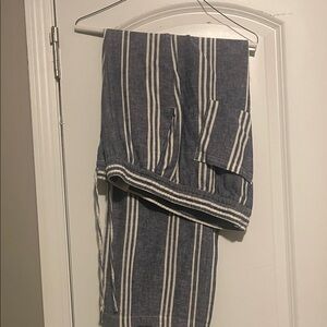 Old Navy Blue and White Striped Trousers